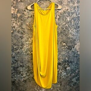 RACHEL Rachel Roy green yellow sleeveless rushed tank t-shirt dress